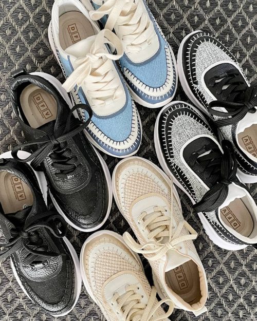 Tenis en Cueros - Ref. Z-2872 Azul y Blanco