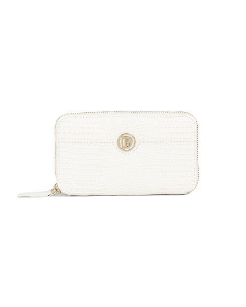 Billetera Pequeña en Cuero Texturado - Ref. W-0003 Blanco Grabado Pequeño