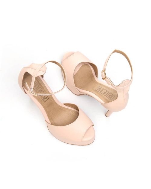 Sandalias de Tacón en Cuero - Ref. Z-3039 Nude