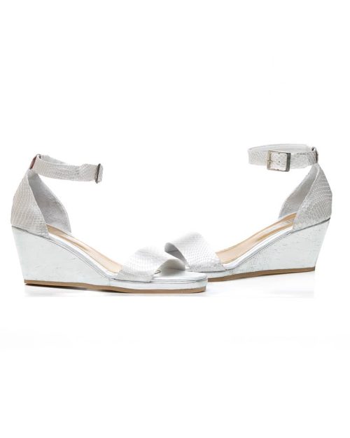 Plataforma en Cuero - Ref. Z-3024 Plata