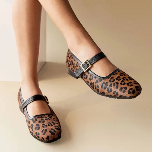 Zapato Tipo Merceditas (Mary Janes)  - Ref. Z-3101 Miel Pelo