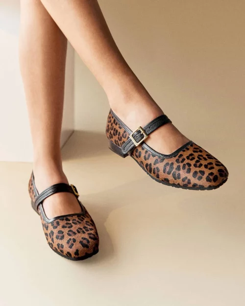 Zapato Tipo Merceditas (Mary Janes)  - Ref. Z-3101 Miel Pelo