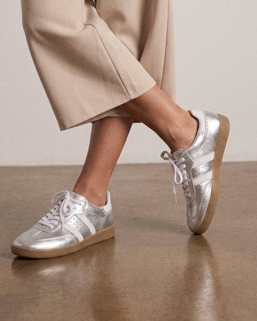 Tenis en Cuero - Ref. Z-3116 Plata
