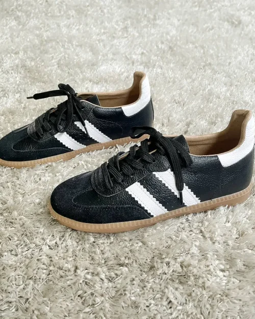 Tenis en Cuero - Ref. Z-3076 Negro
