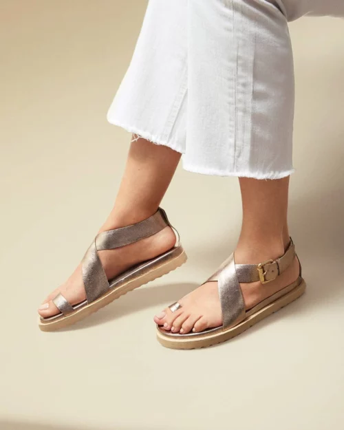 Sandalias Planas en Cuero - Ref. Z-3095 Luna