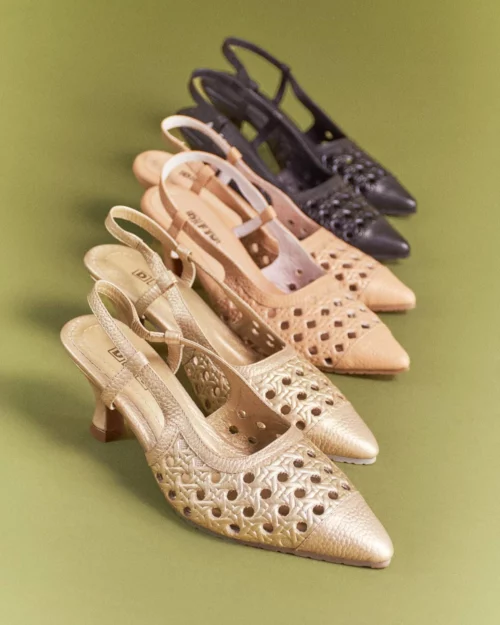 Zapato con Tacón Destalonado en Cuero – Ref. Z-3311 Café Claro - Imagen 2