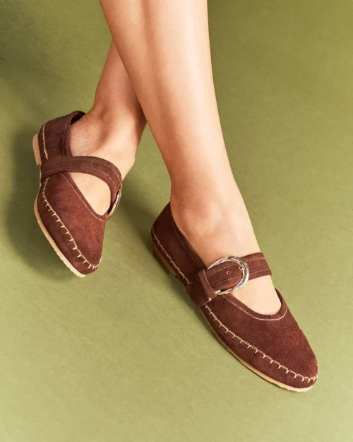 Zapato Tipo Merceditas (Mary Janes) - Ref. Z-3297 Gamo Chocolate