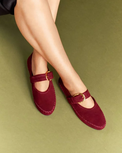 Zapato Tipo Merceditas (Mary Jane's) - Ref. Z-3297 Gamo Vino Tinto