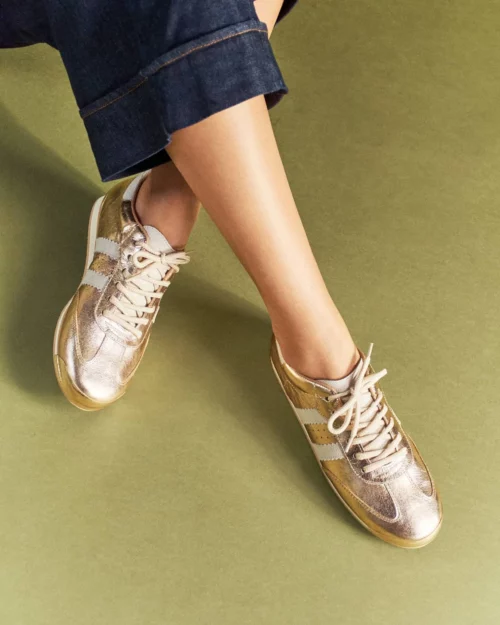 Tenis en Cuero - Ref. Z-3273 Dorado