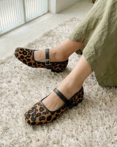 Zapato Tipo Merceditas (Mary Janes)  - Ref. Z-3101 Miel Pelo