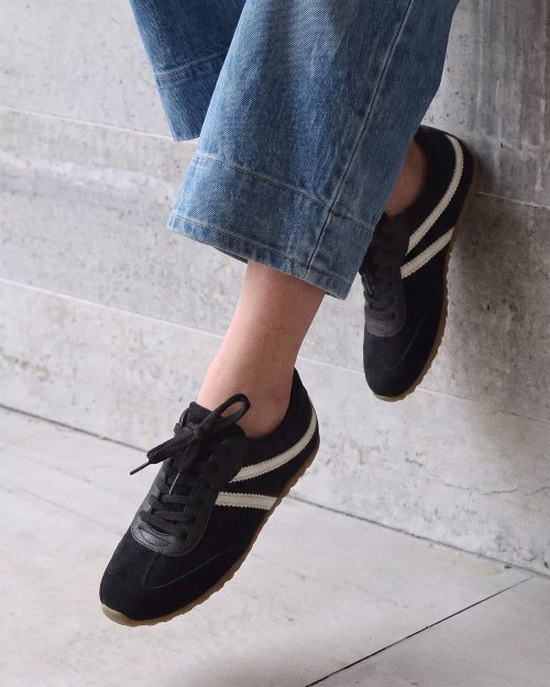 Tenis en Combinación de Cueros - Ref. Z-3422 Negro y Blanco