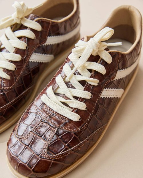 Tenis en Combinación de Cueros - Ref. Z-3422 Capuccino