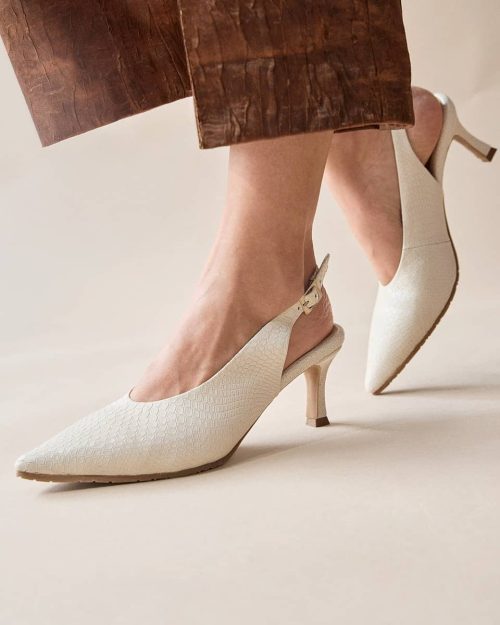 Zapato con Tacón Destalonado en Cuero – Ref. Z-3425 Talco